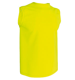 CAMISETA TÉCNICA SIN MANGAS AMARILLO FLUOR