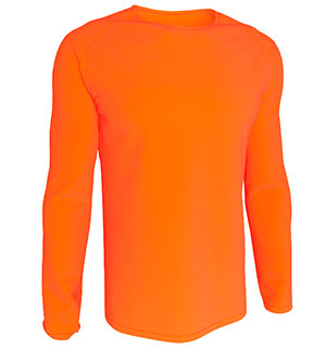 CAMISETA TÉCNICA MANGA LARGA ADULTO NARANJA FLÚOR