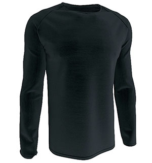 CAMISETA TÉCNICA MANGA LARGA ADULTO NEGRO