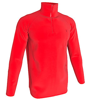 SOFT SHELL MEDIA CREMALLERA ROJO