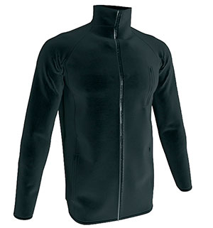 SOFT SHELL CREMALLERA ENTERA ADULTO NEGRO