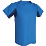 Camiseta técnica cheviot combinada AZUL