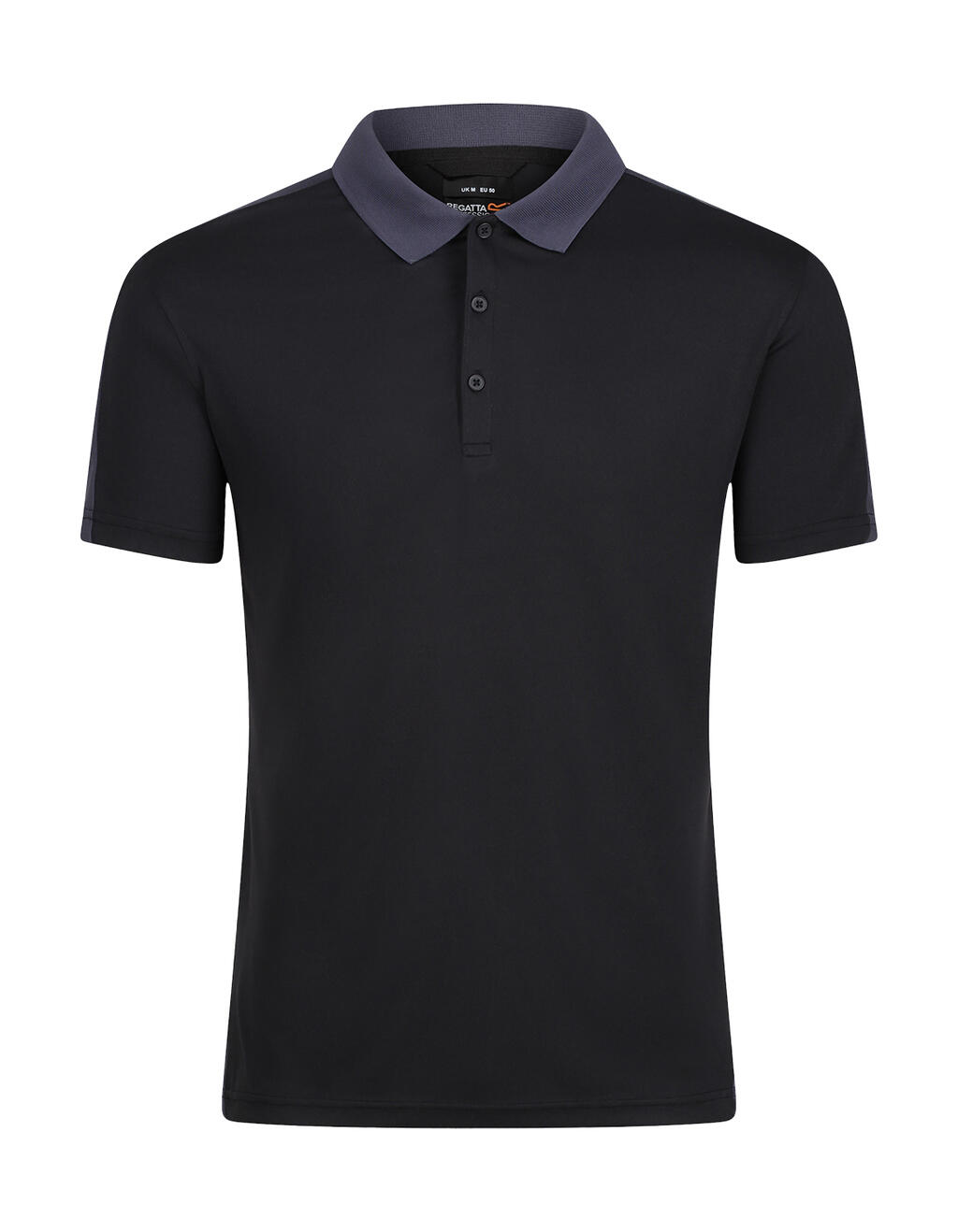 Polo Coolweave Contrast Black/Seal Grey