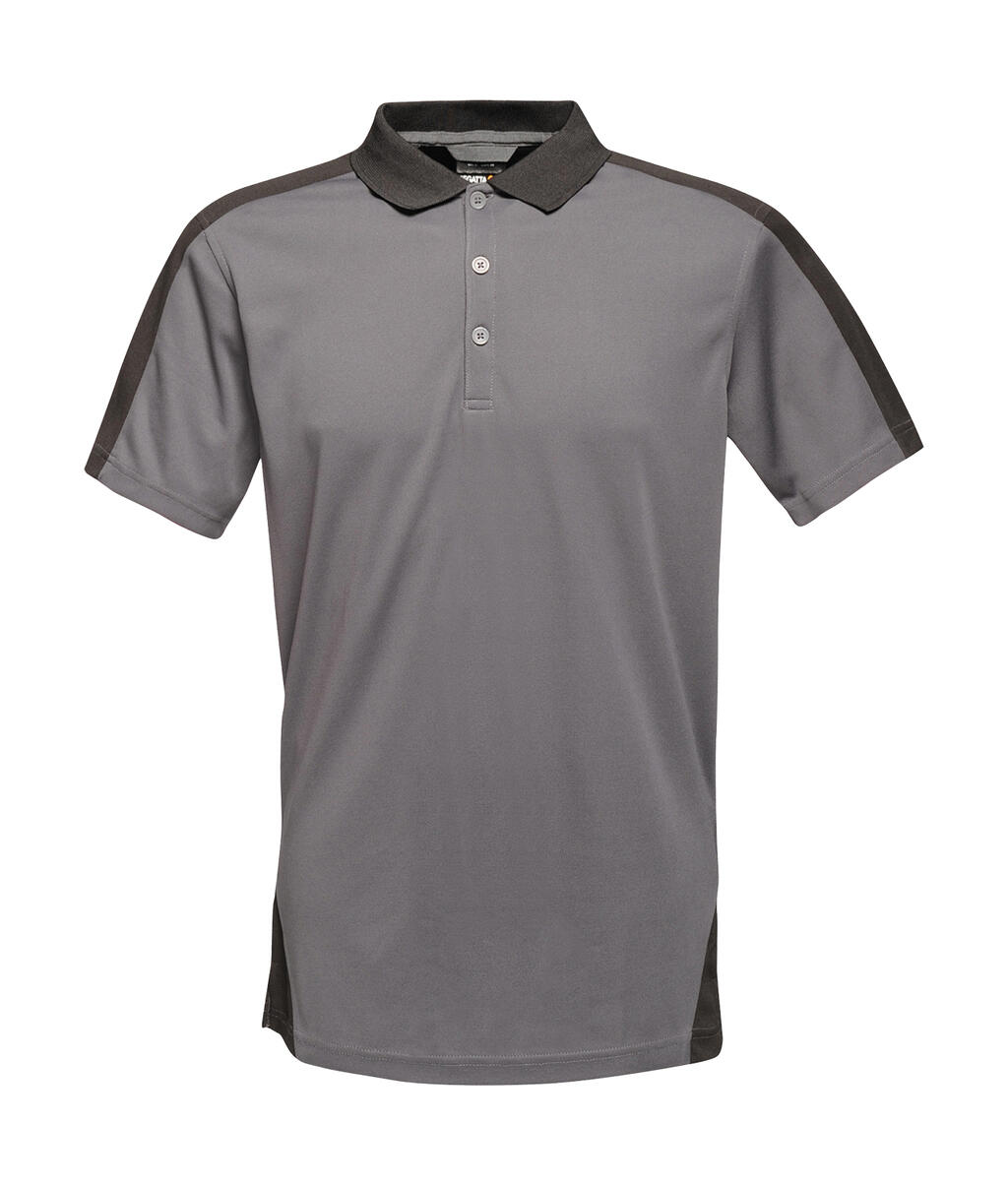 Polo Coolweave Contrast Seal Grey/Black