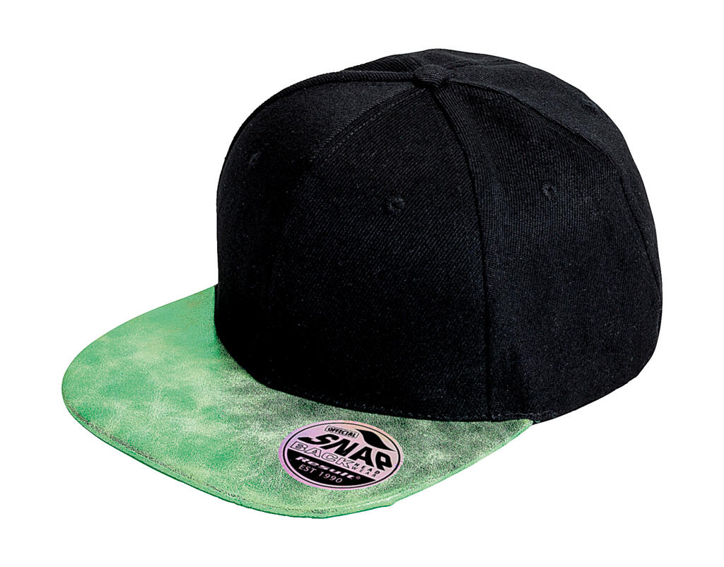 Gorra Snapback Bronx con visera plana brillante Black/Green
