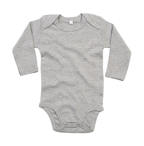 Body manga larga bebé Heather Grey Melange