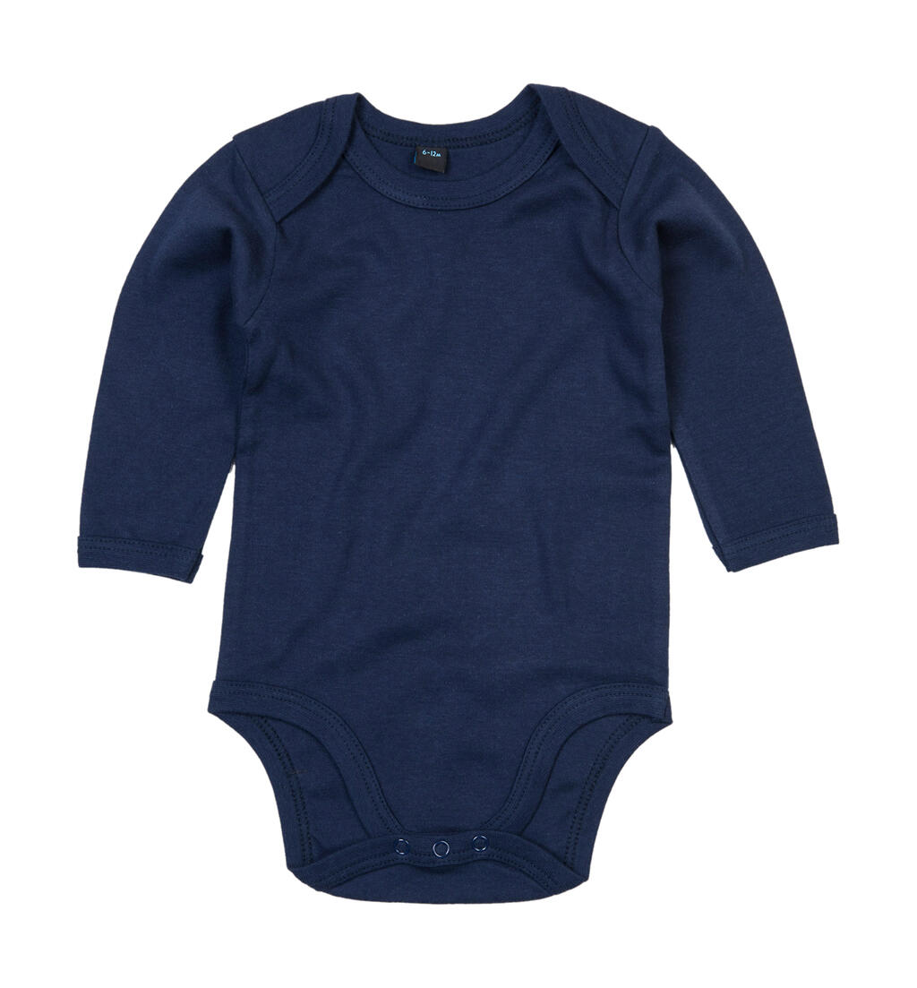 Body manga larga bebé Nautical Navy