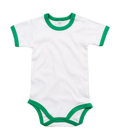 Body bebé Ringer White/Kelly Green Organic