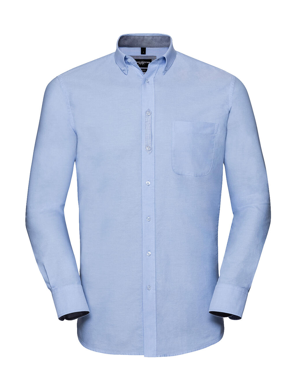 Camisa orgánica Oxford Washed entallada hombre Oxford Blue/Oxford Navy