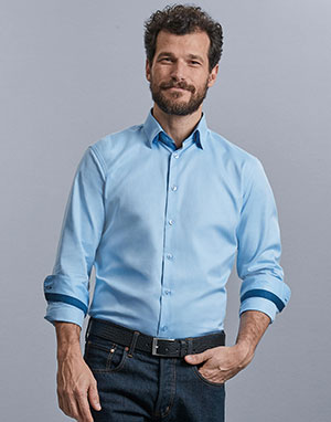 Russell Europe Camisa entallada y contrastada hombre