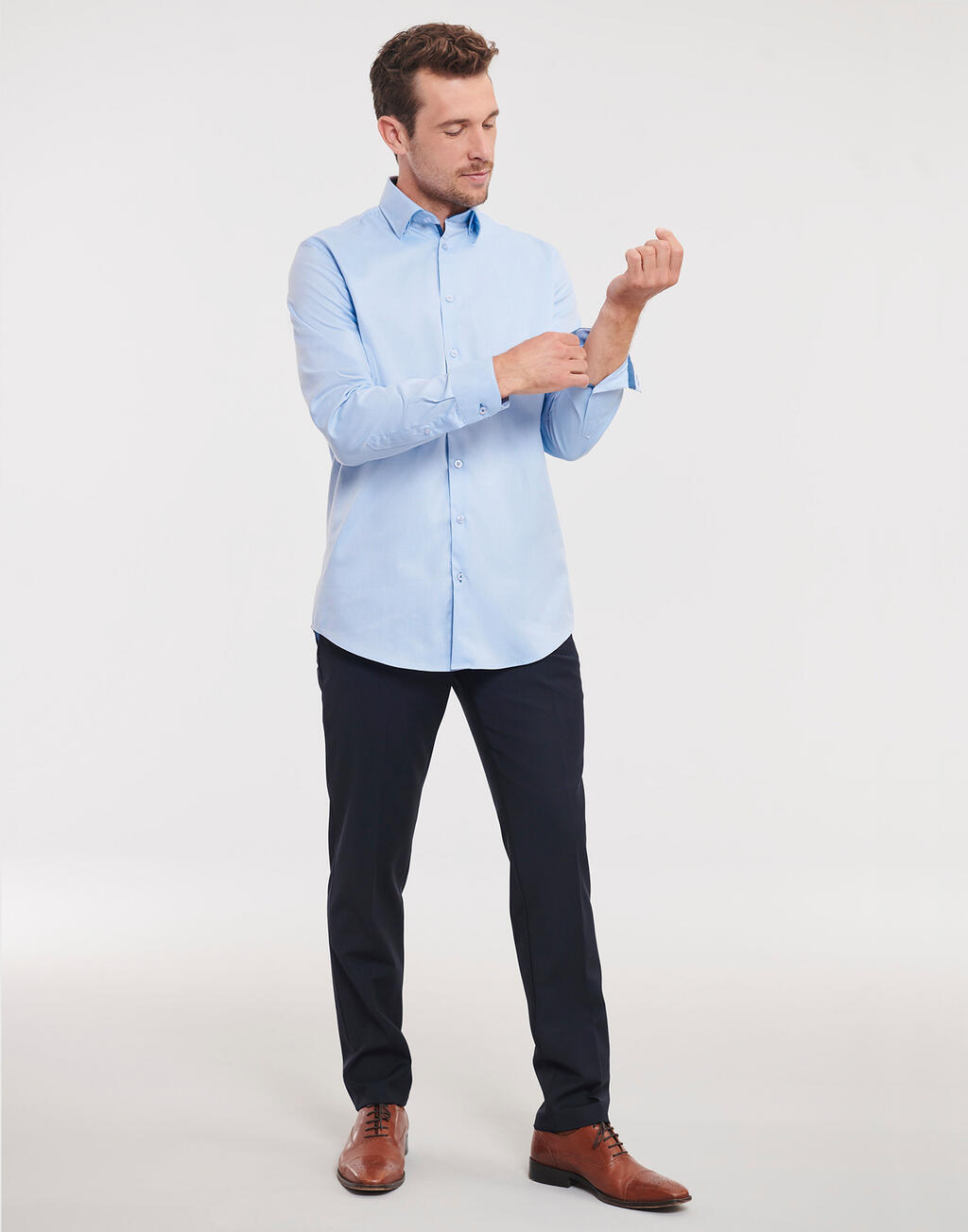  Russell Europe Camisa entallada y contrastada hombreotro