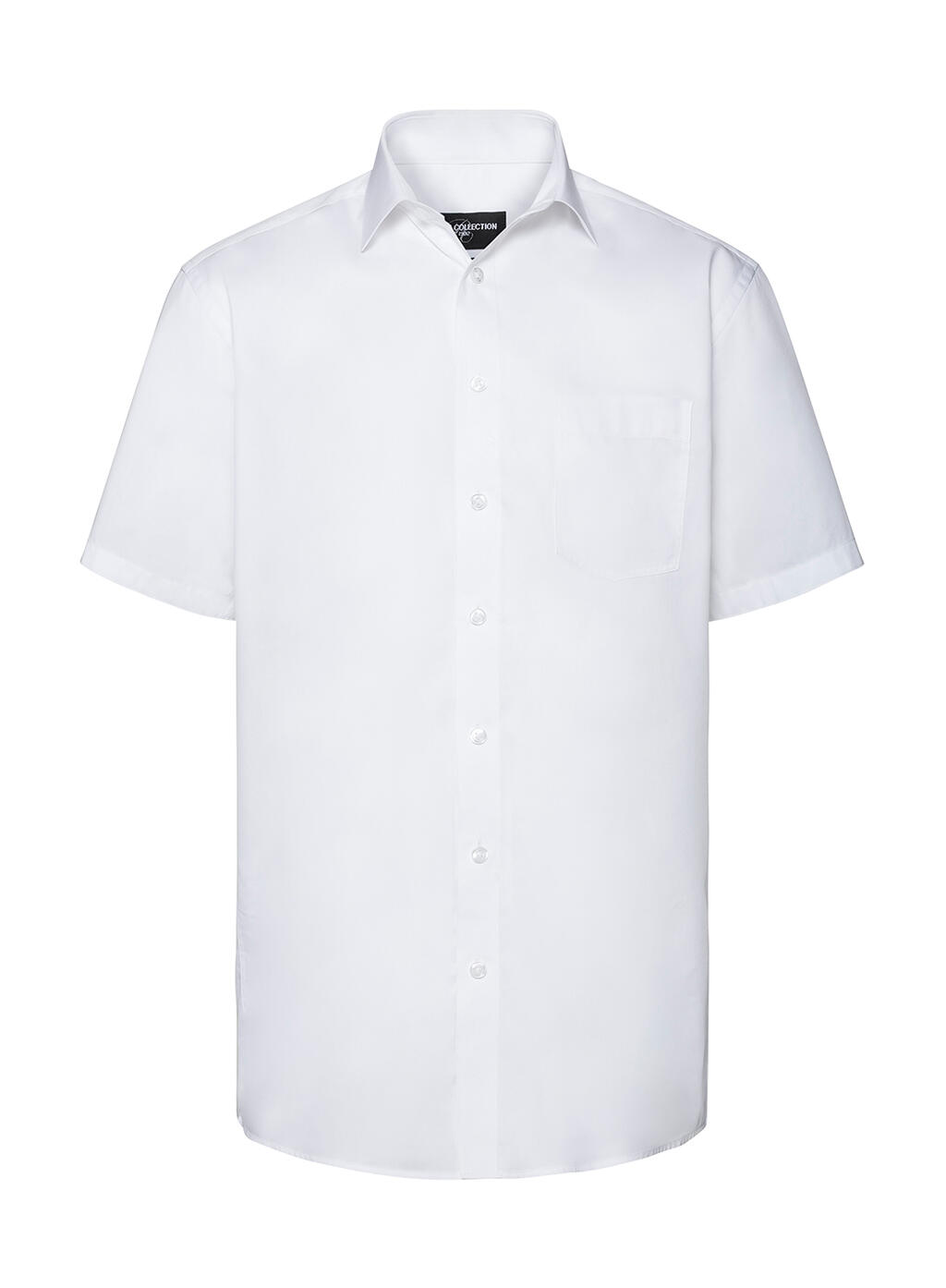 Camisa entallada manga corta Coolmax® hombre White