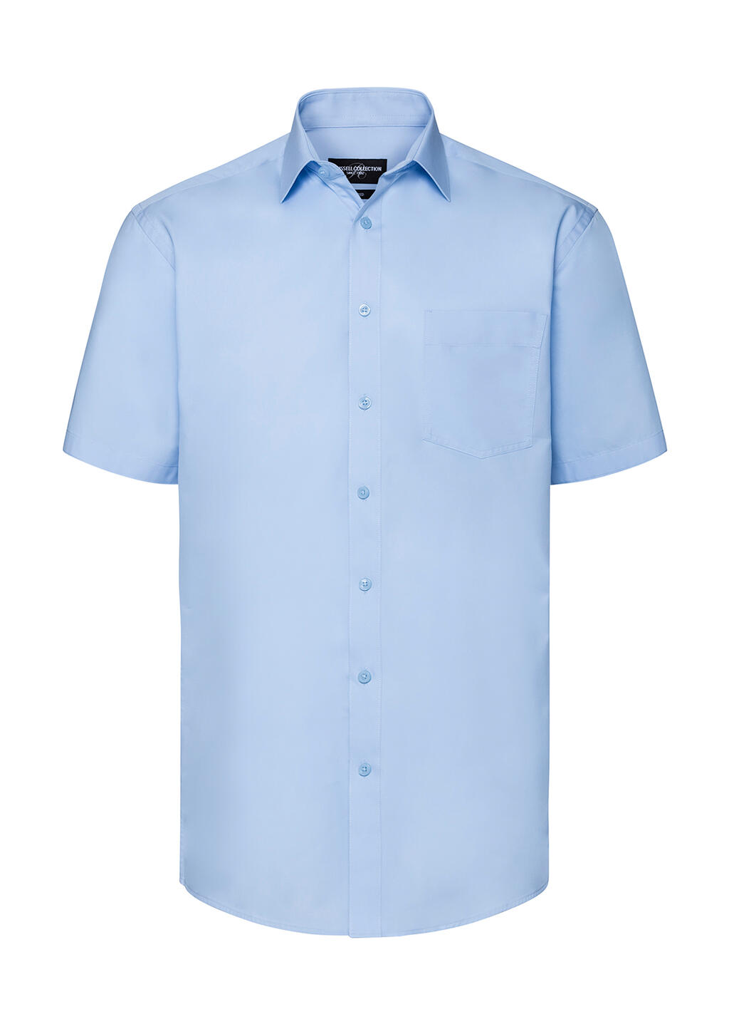 Camisa entallada manga corta Coolmax® hombre Light Blue
