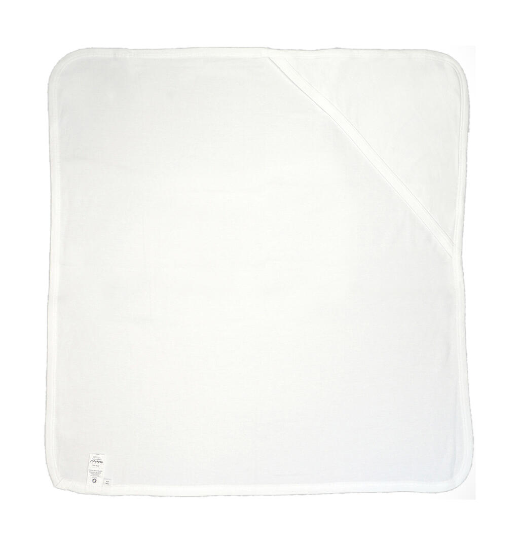 Manta con capucha bebé White/White Organic