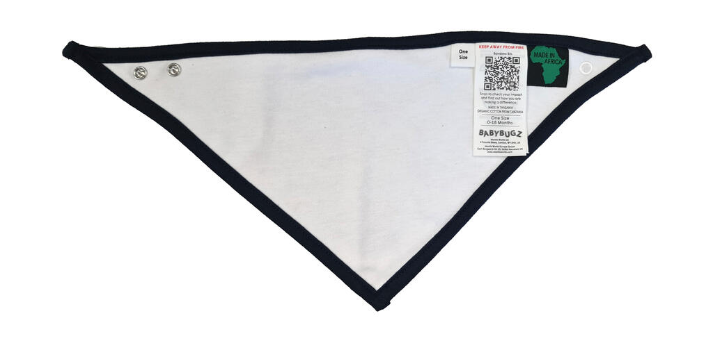 Babero bandana White/Nautical Navy