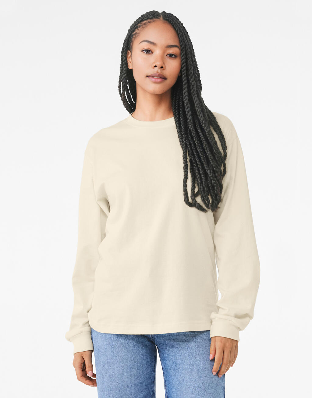  Bella Camiseta Heavy de Manga Larga Boxy Fitotro