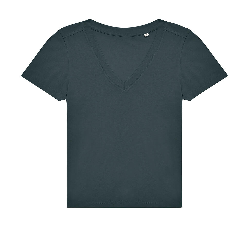 Camiseta con Cuello en V de Mujer #E150 Amalfi Teal