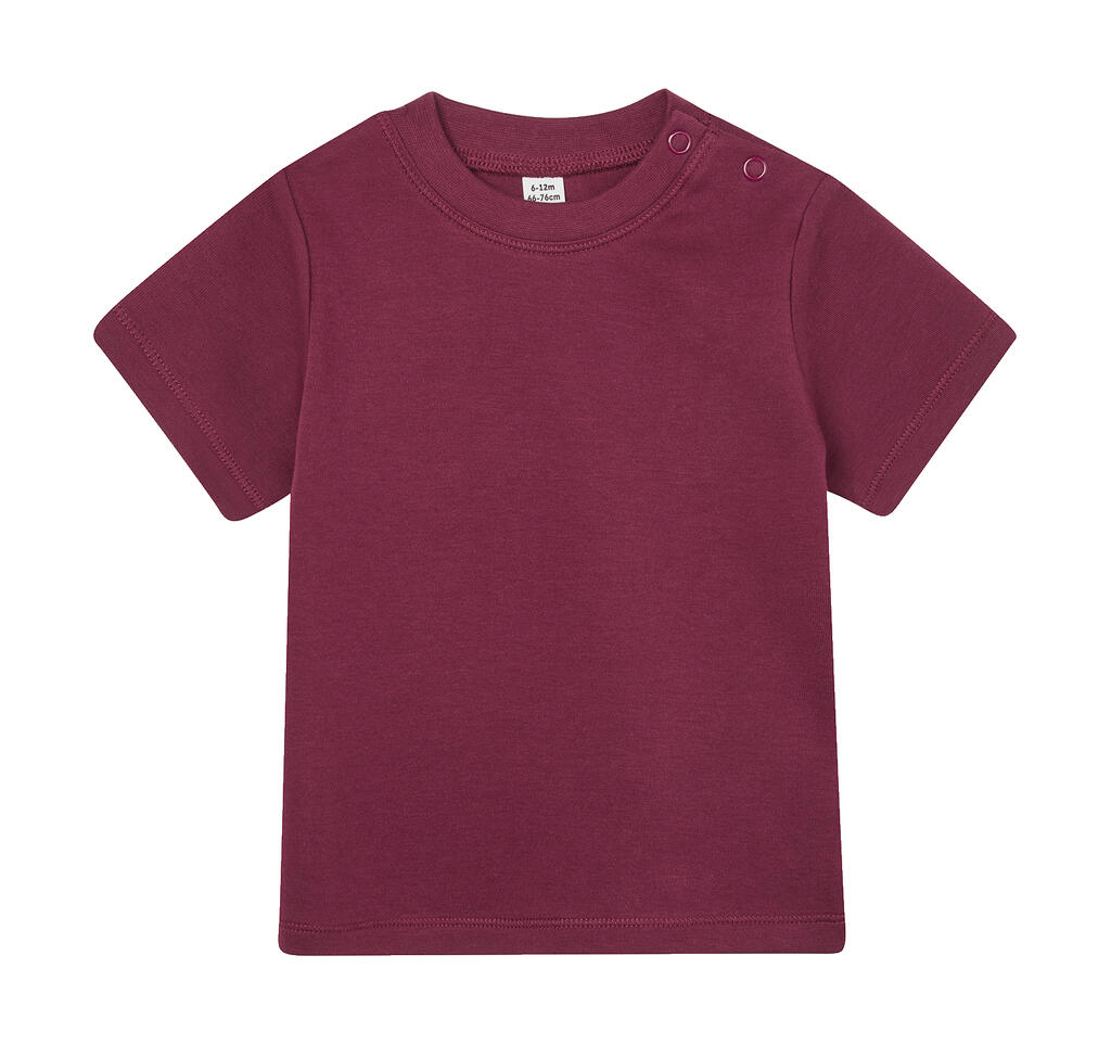 Camiseta orgánica bebé Burgundy