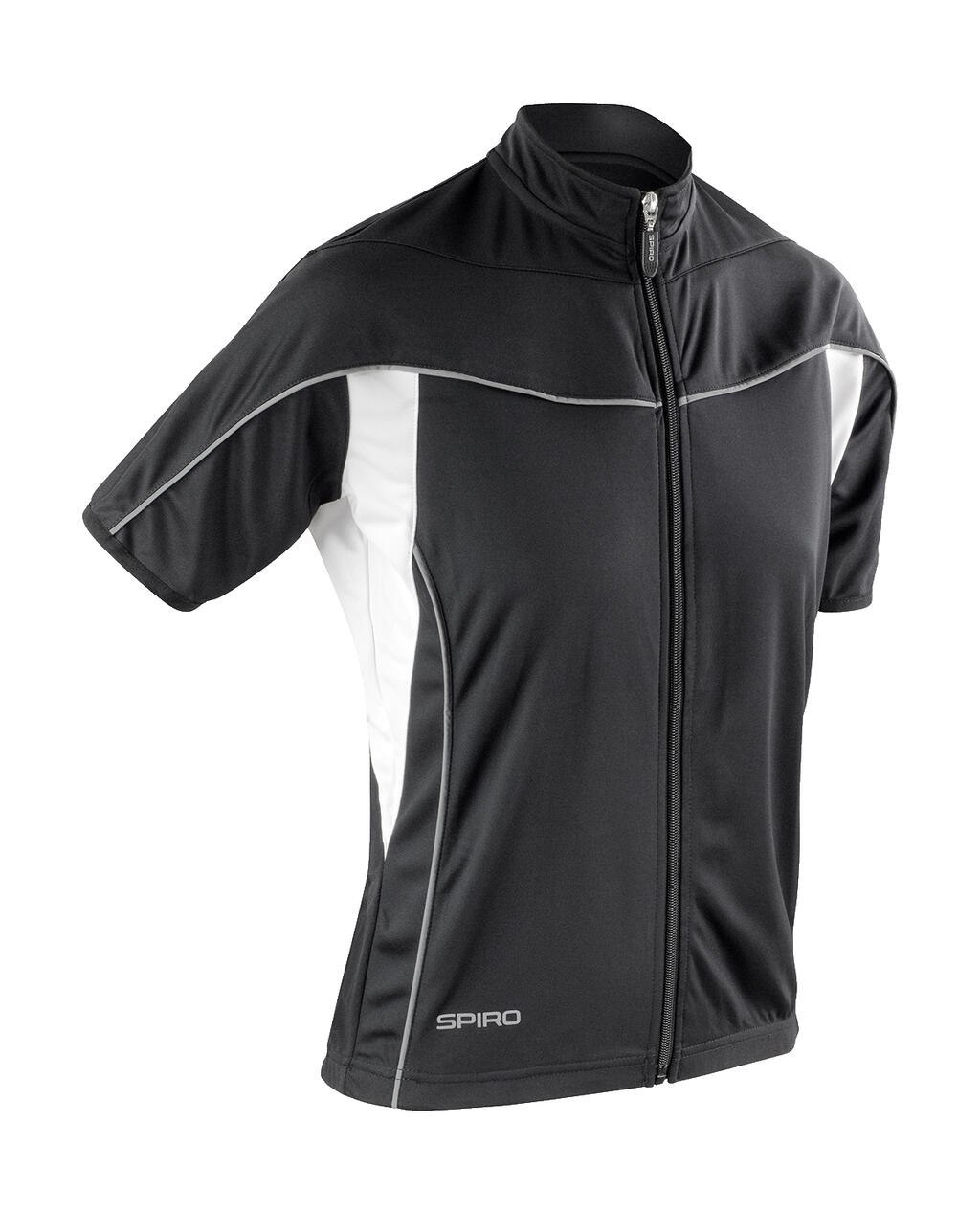 Top cremallera entera bicicleta mujer Black/White