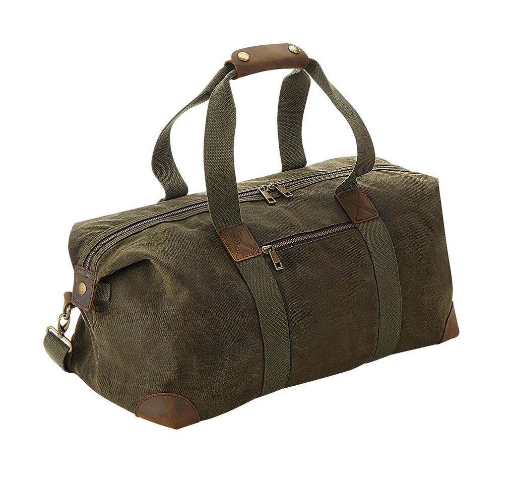 Bolsa Heritage de lona encerada Olive Green