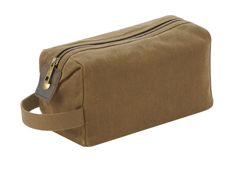 Neceser Heritage de lona encerada Desert Sand