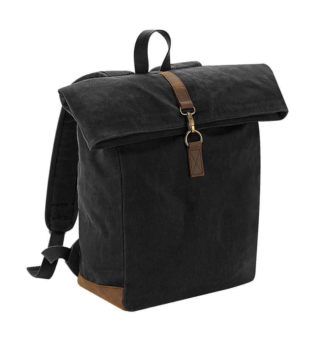 Mochila Heritage lona encerada Black