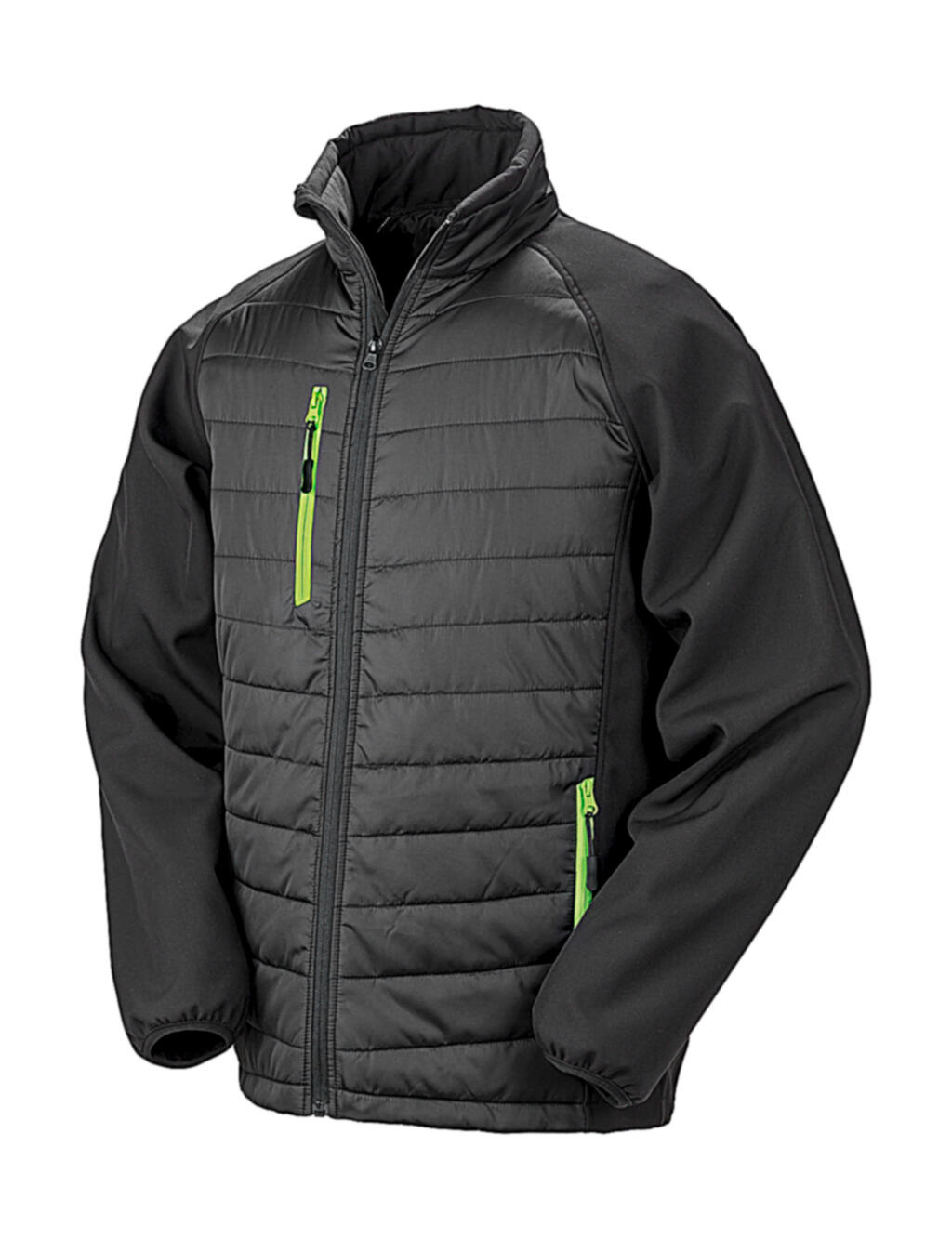 Chaqueta Softshell acolchada Compass Black/Lime