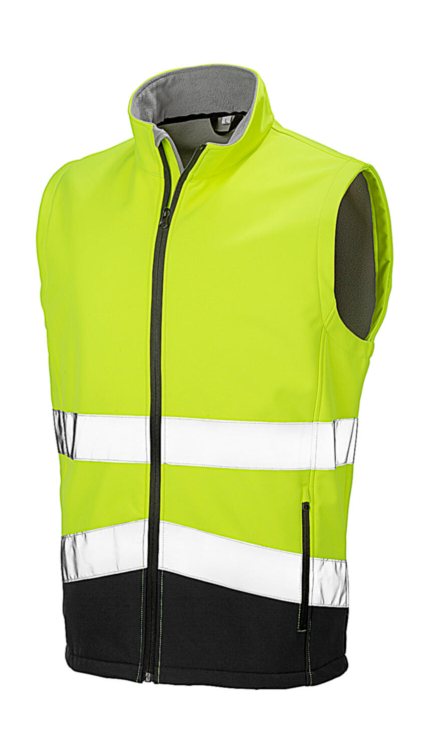 Chaleco softshell de seguridad imprimible Fluorescent Yellow/Black