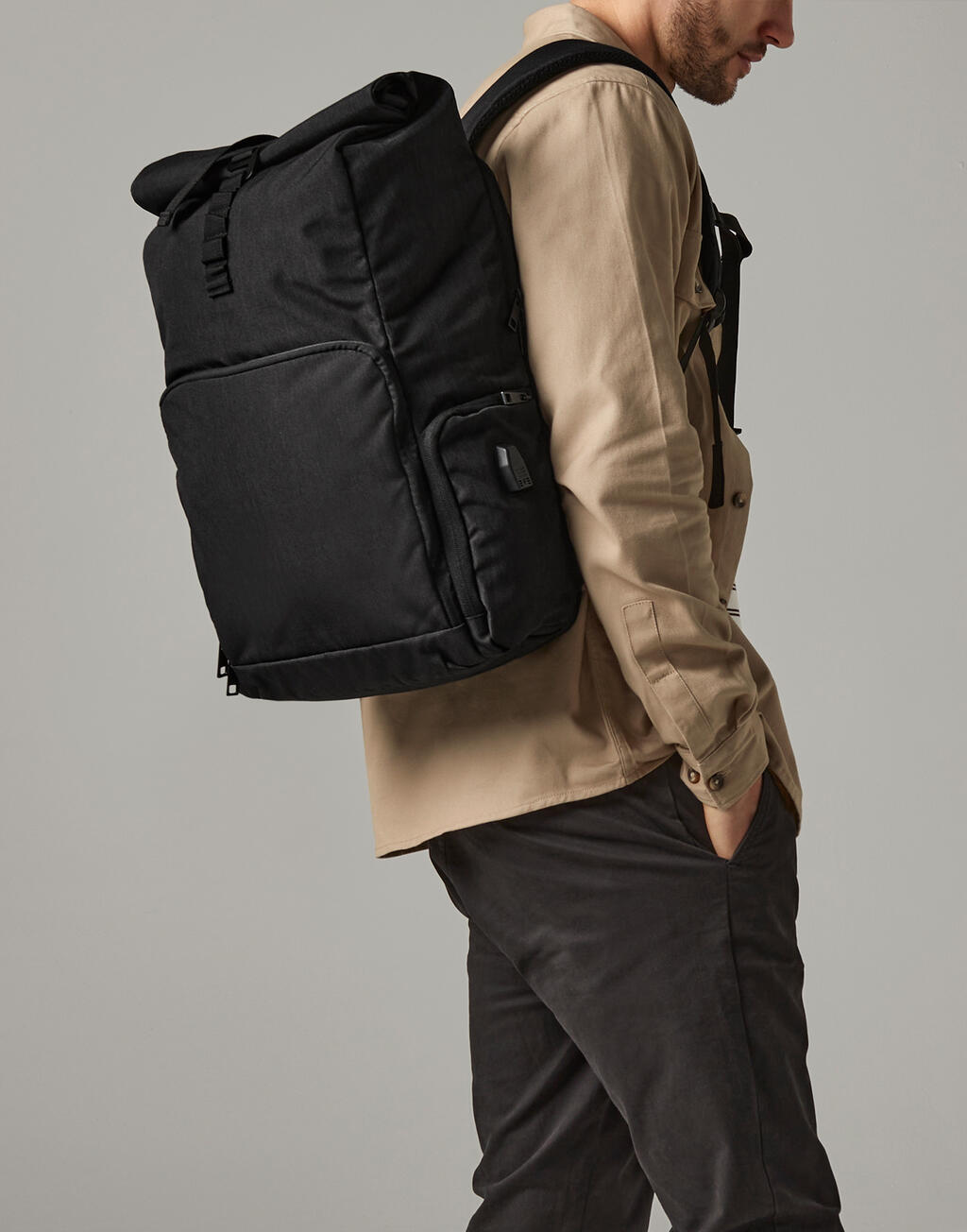  Quadra Mochila Roll-Top Q-Tech Chargeotro