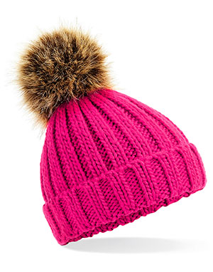 Beechfield Gorro Chunky pompón niño