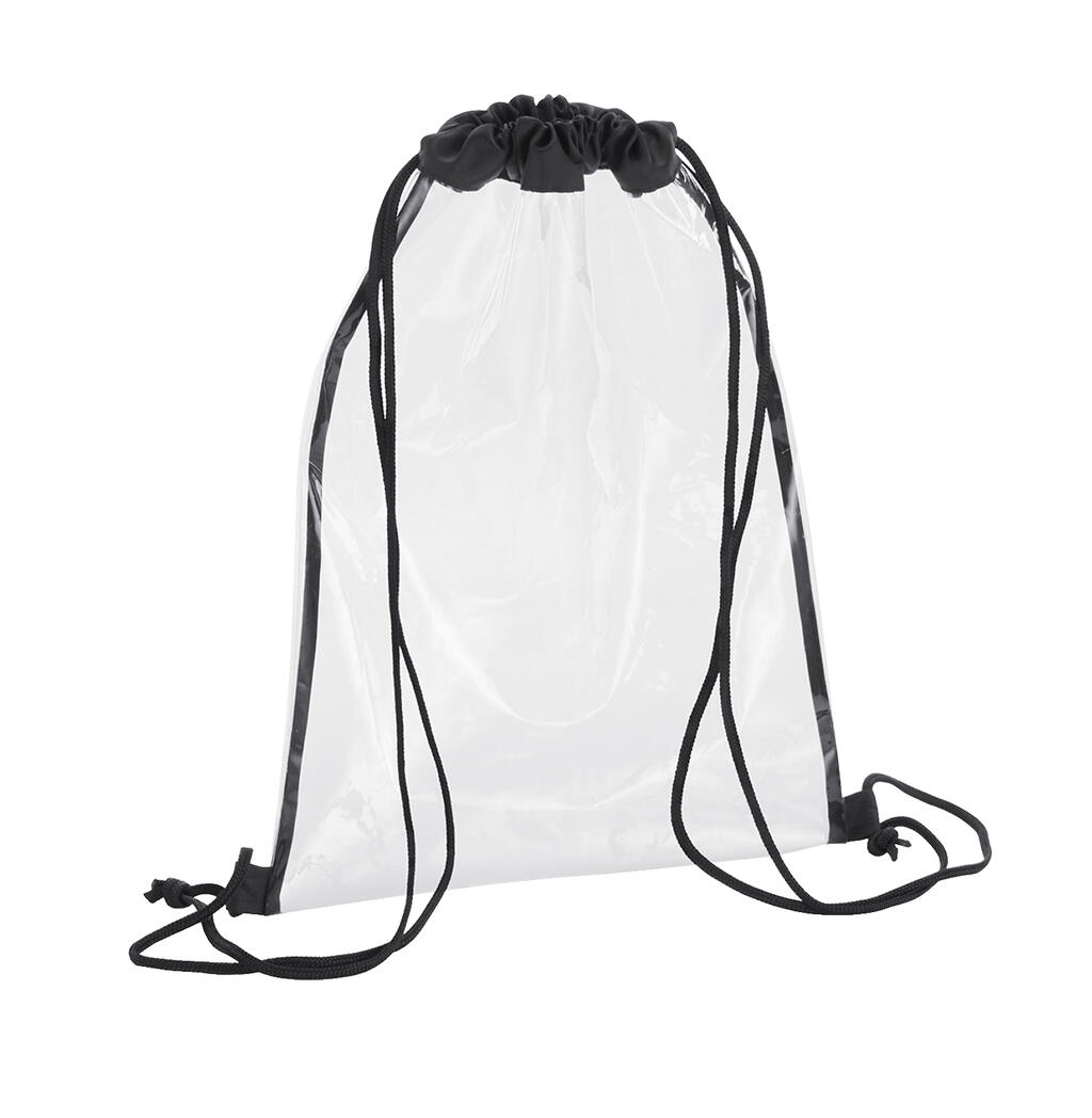 Mochila de cuerdas transparente Clear/Black
