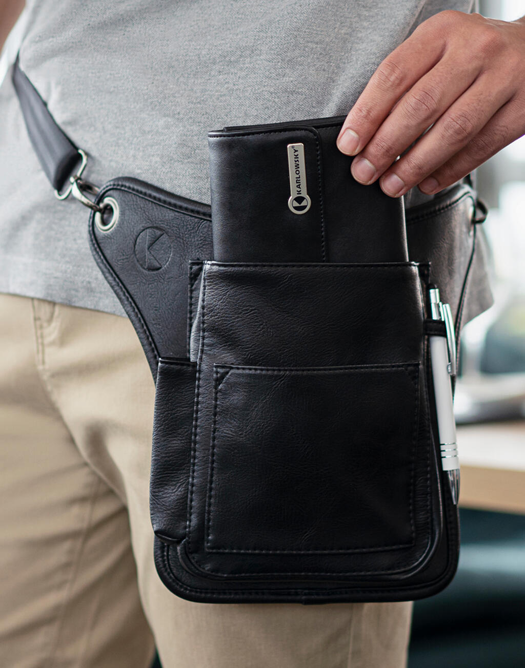  Karlowsky Cartera camareros con botón de presiónotro