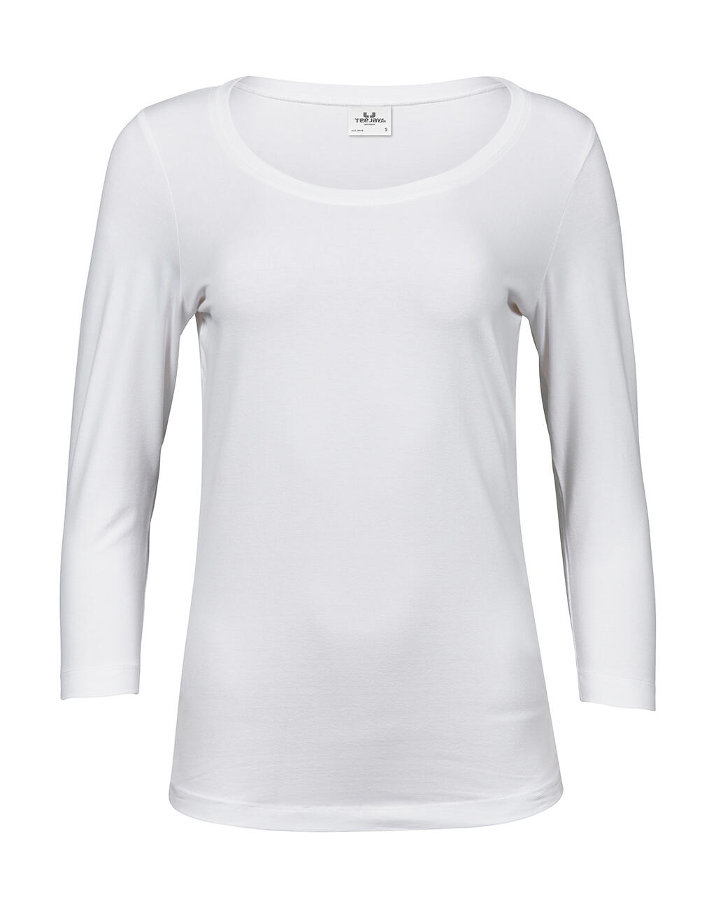Camiseta ajustada manga 3/4 mujer White