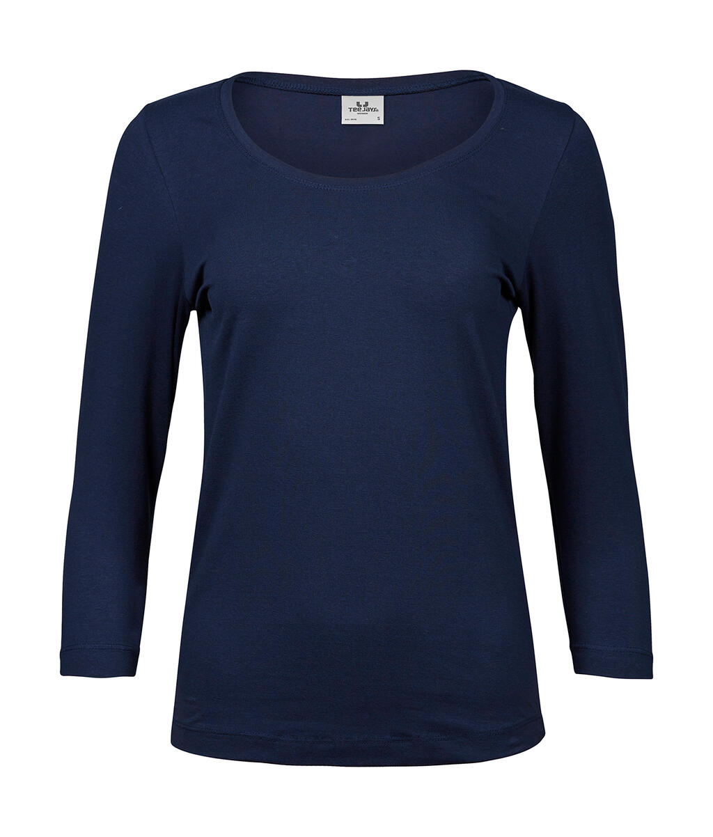 Camiseta ajustada manga 3/4 mujer Navy