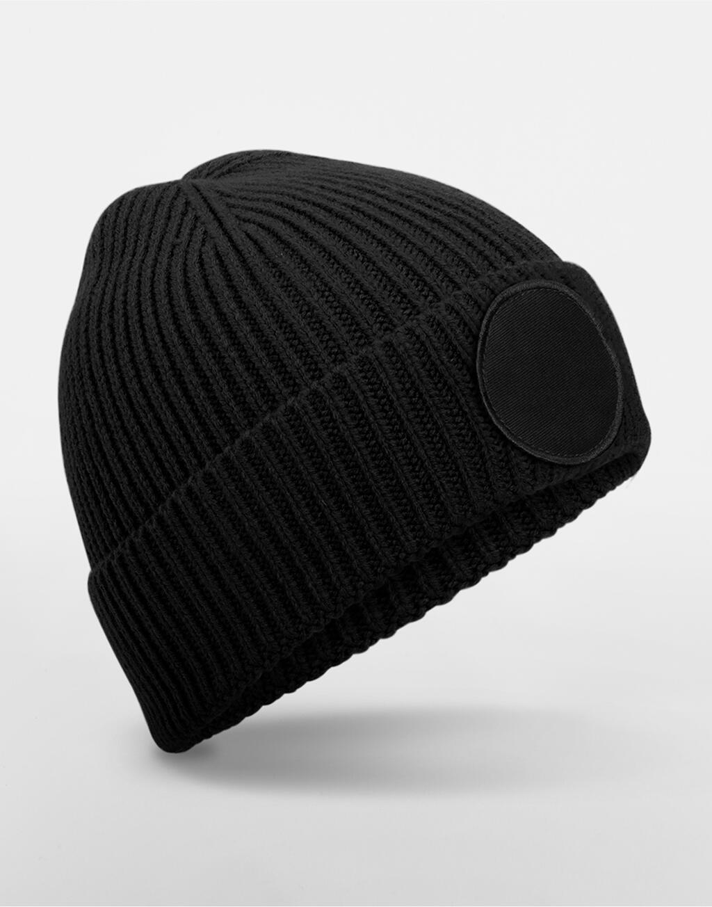 Gorro Circular Fashion con Parche Black
