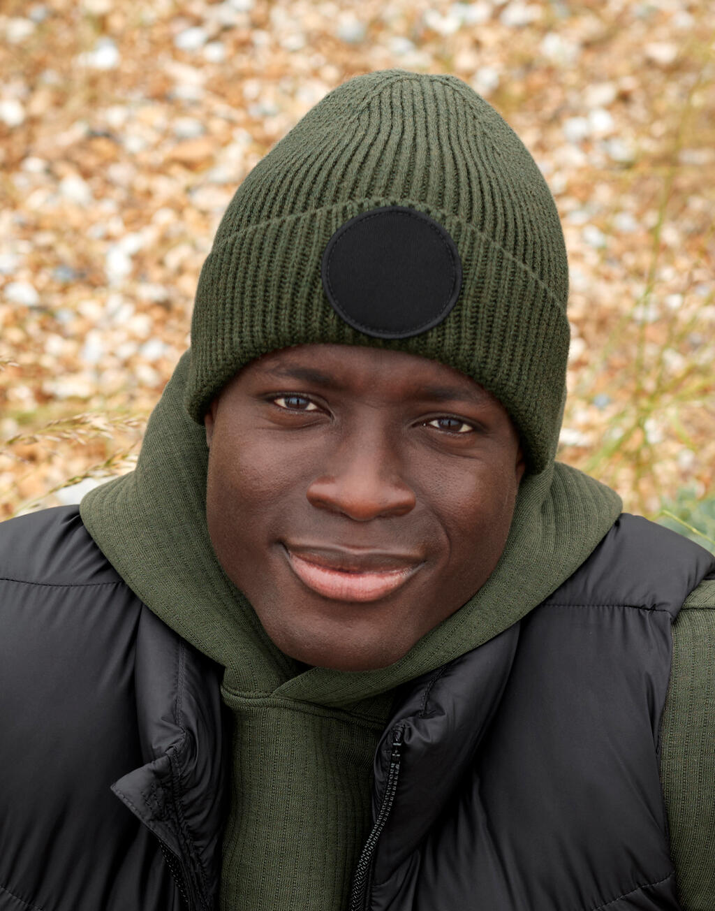  Beechfield Gorro Circular Fashion con Parche