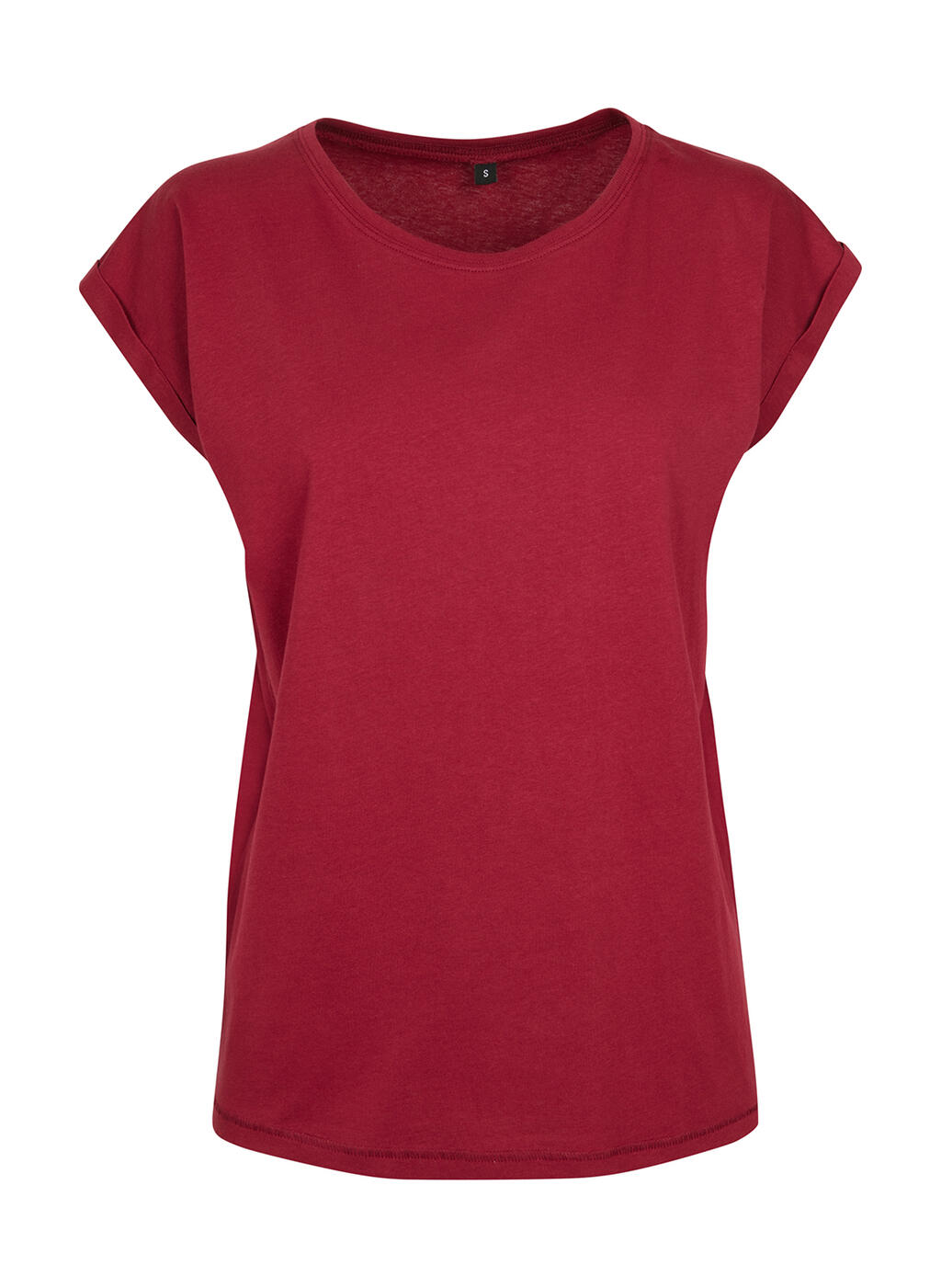 Ladies Extended Shoulder Tee Burgundy