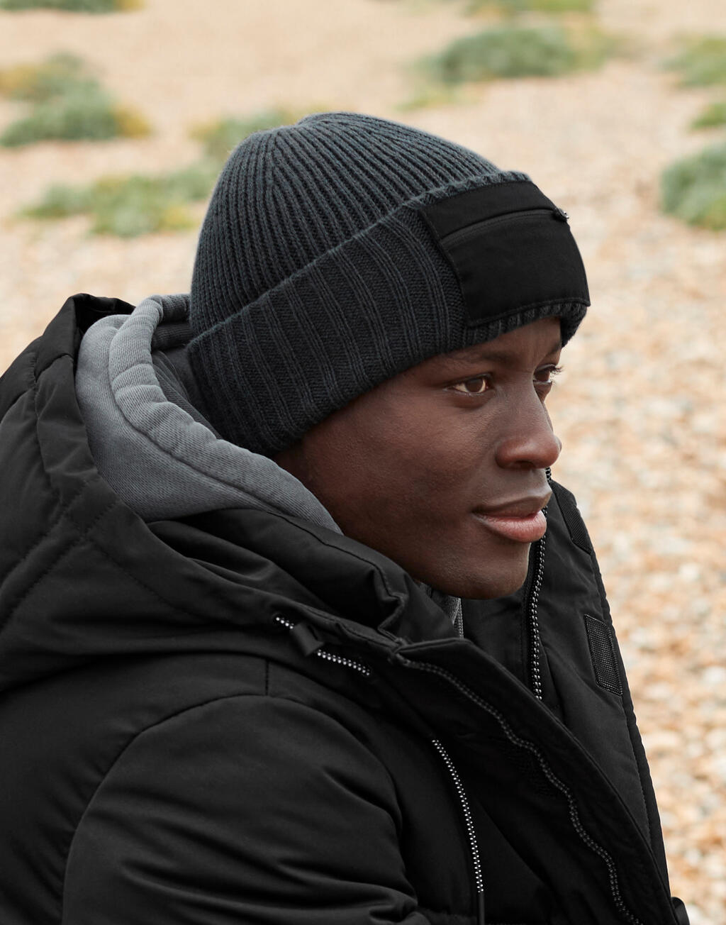  Beechfield Gorro con Cremallera y Parcheotro