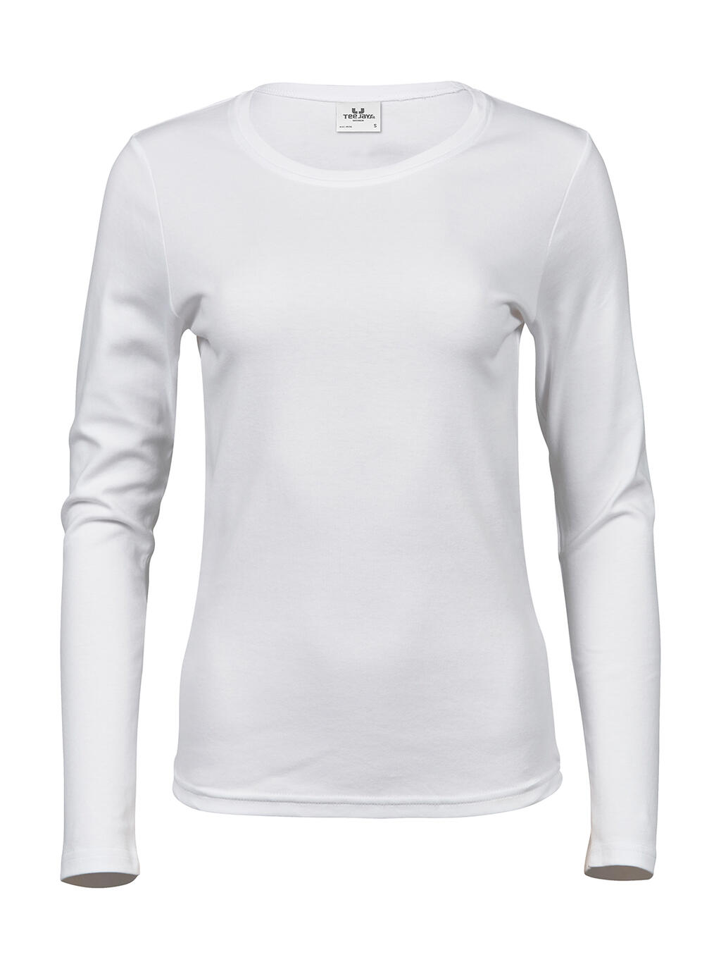 Camiseta orgánica manga larga Interlock mujer White