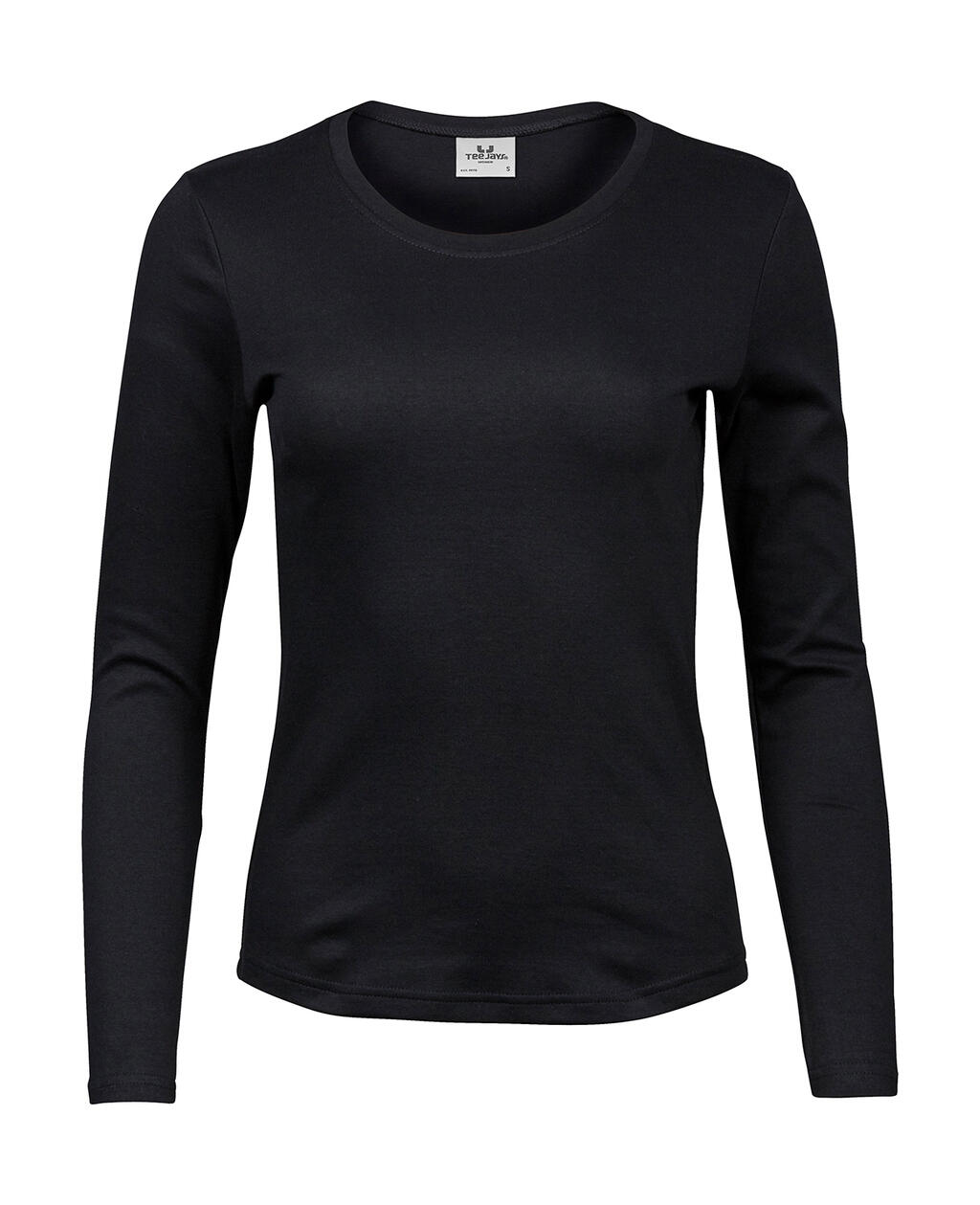 Camiseta orgánica manga larga Interlock mujer Black
