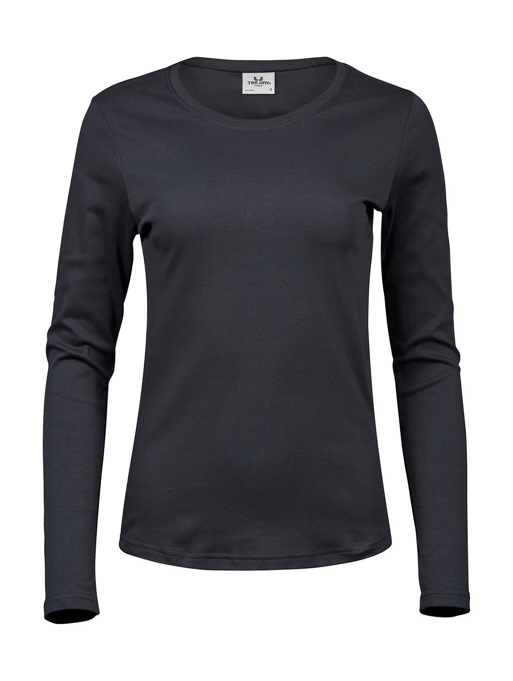 Camiseta orgánica manga larga Interlock mujer Dark Grey