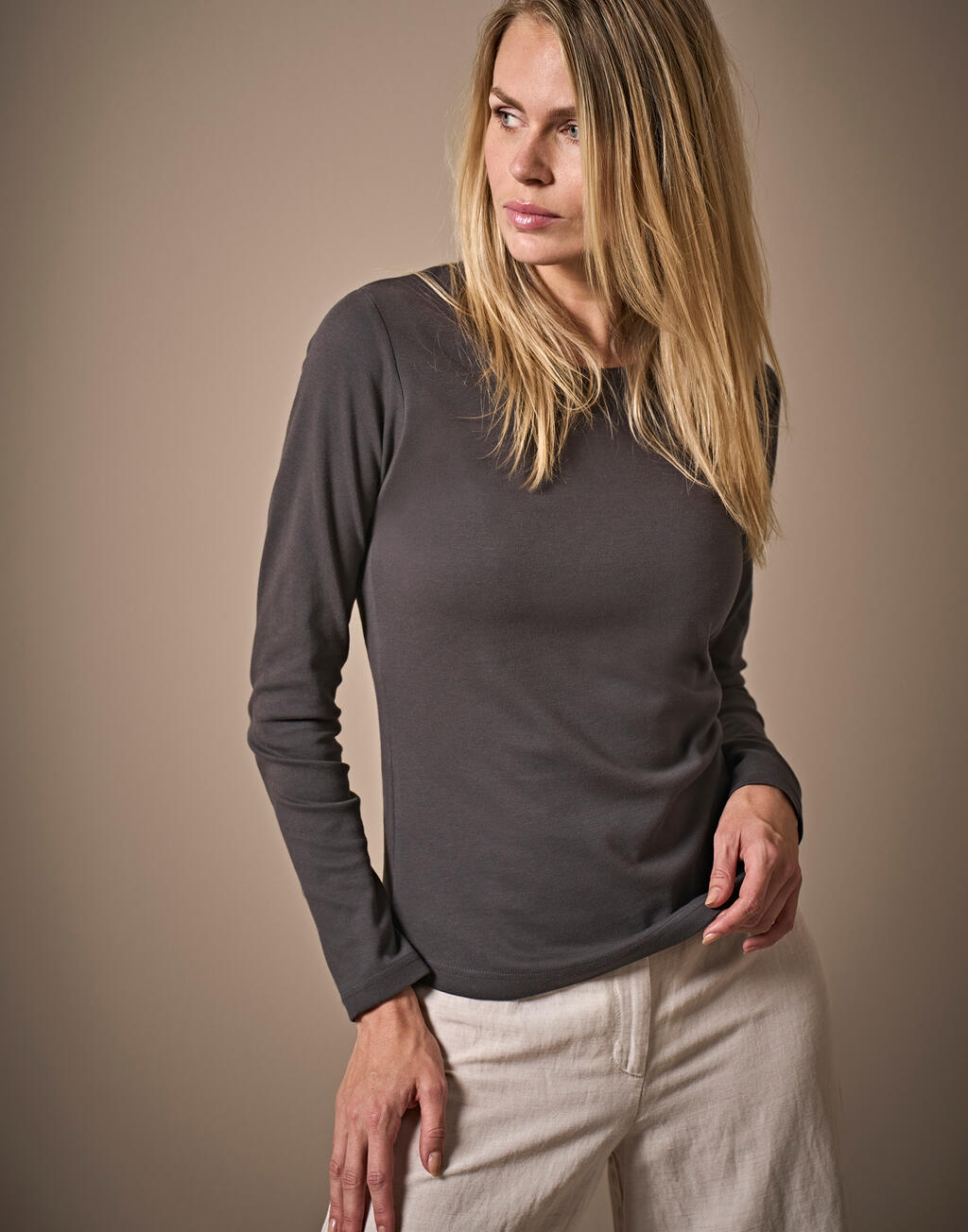  Tee Jays Camiseta orgánica manga larga Interlock mujerotro