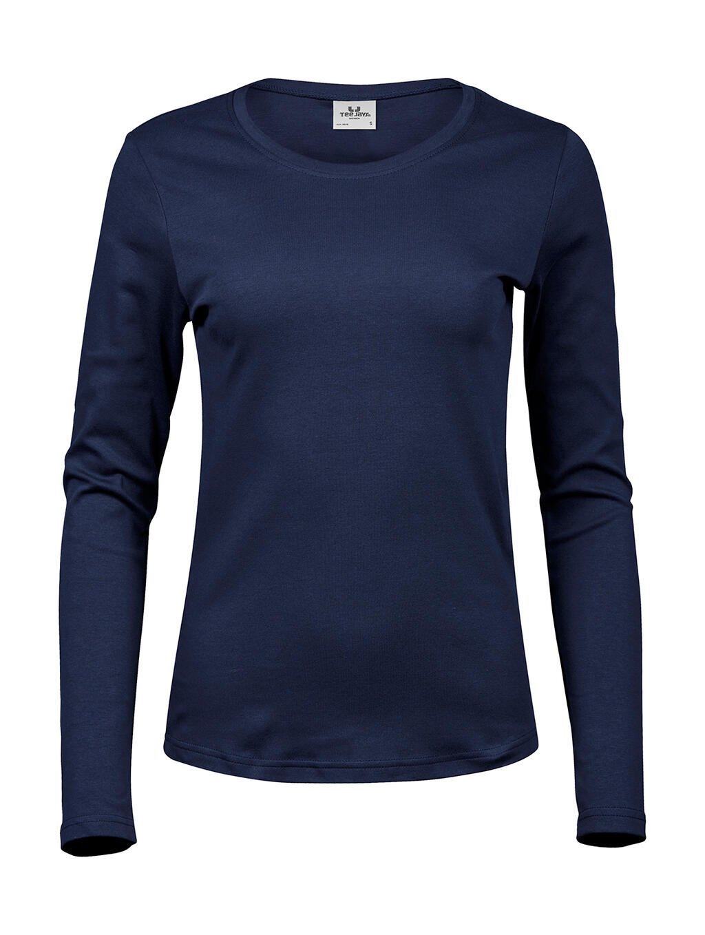 Camiseta orgánica manga larga Interlock mujer Navy