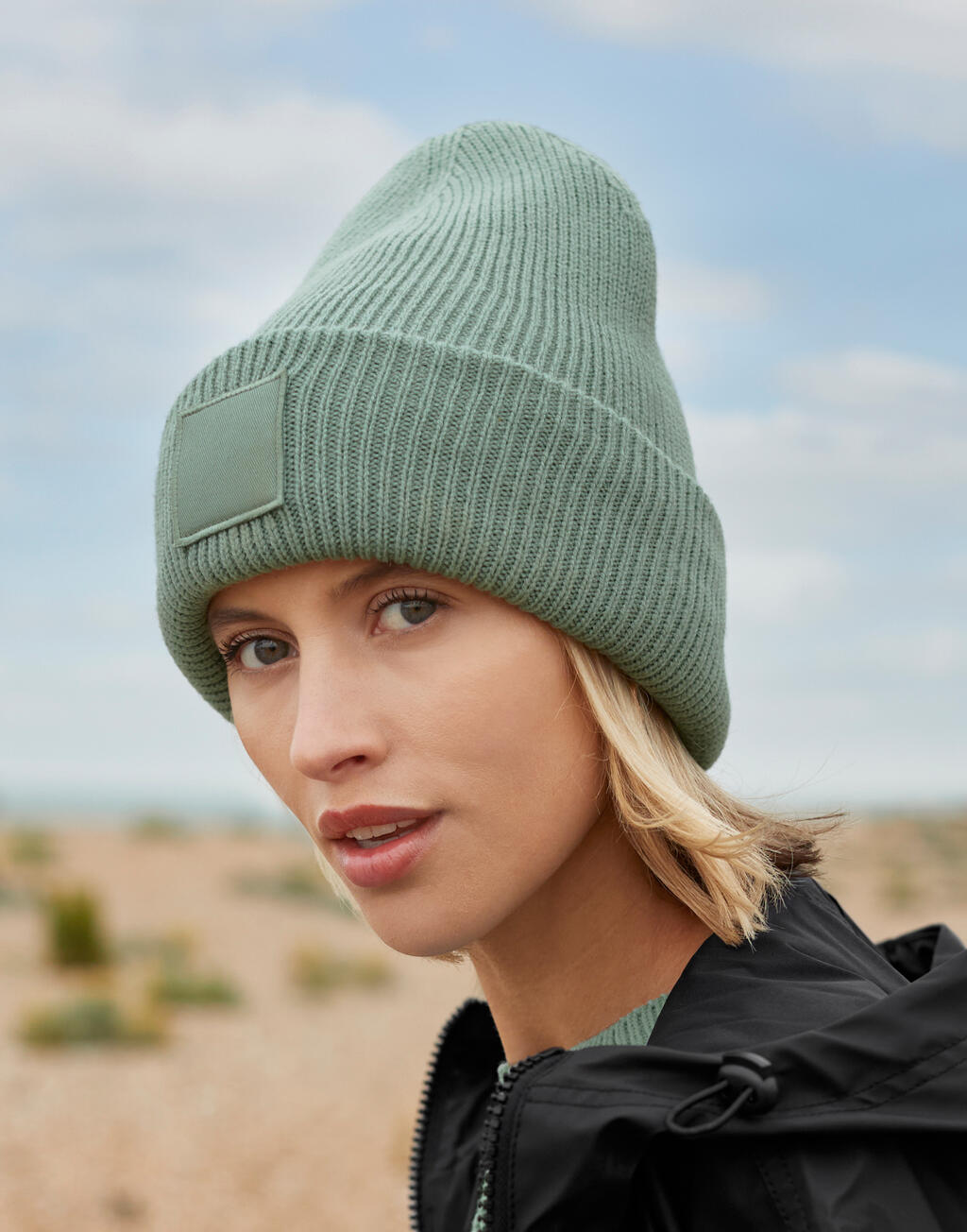 Beechfield Gorro con Parche Tonal