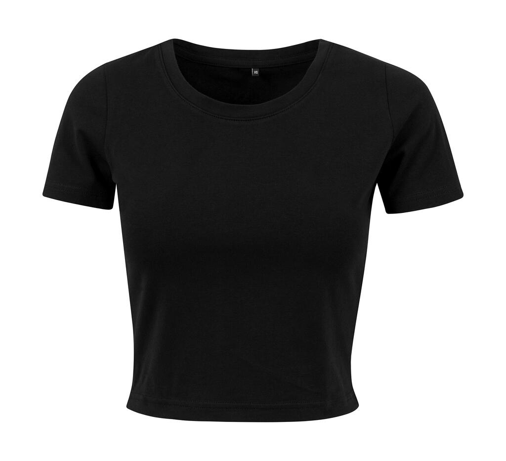 Ladies Cropped Tee Black
