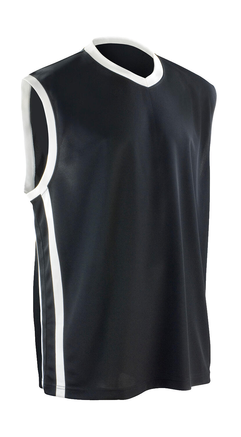 Camiseta baloncesto Basketball Quick Dry Black/White