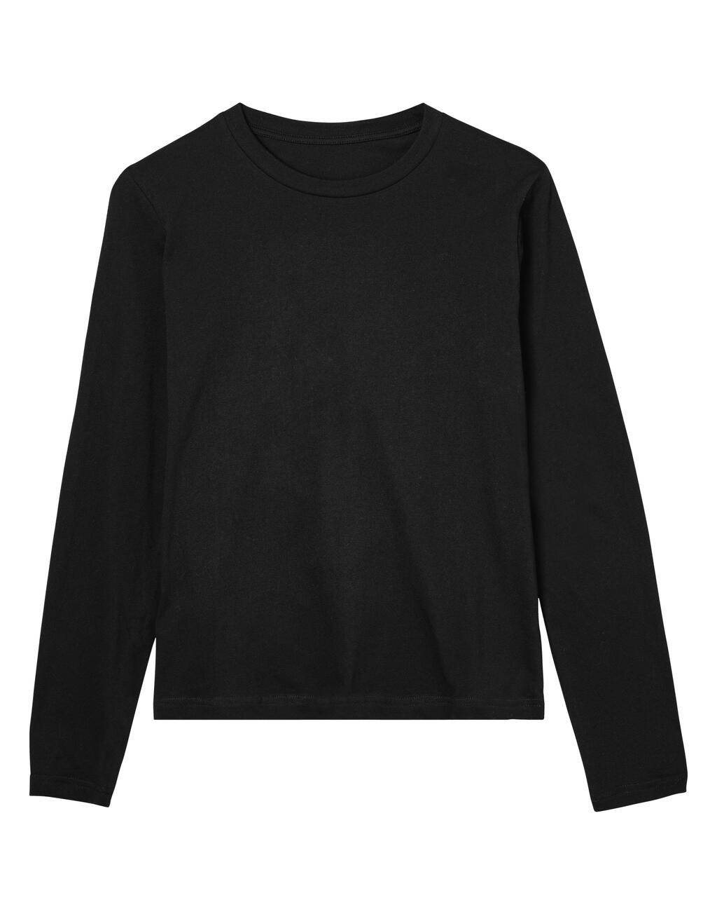 Womens Regular Long Sleeve Tee Black