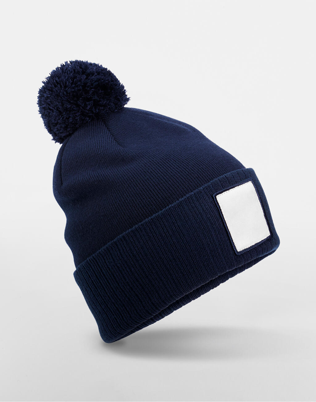 Gorro con Parche y Pompom Oxford Navy/White