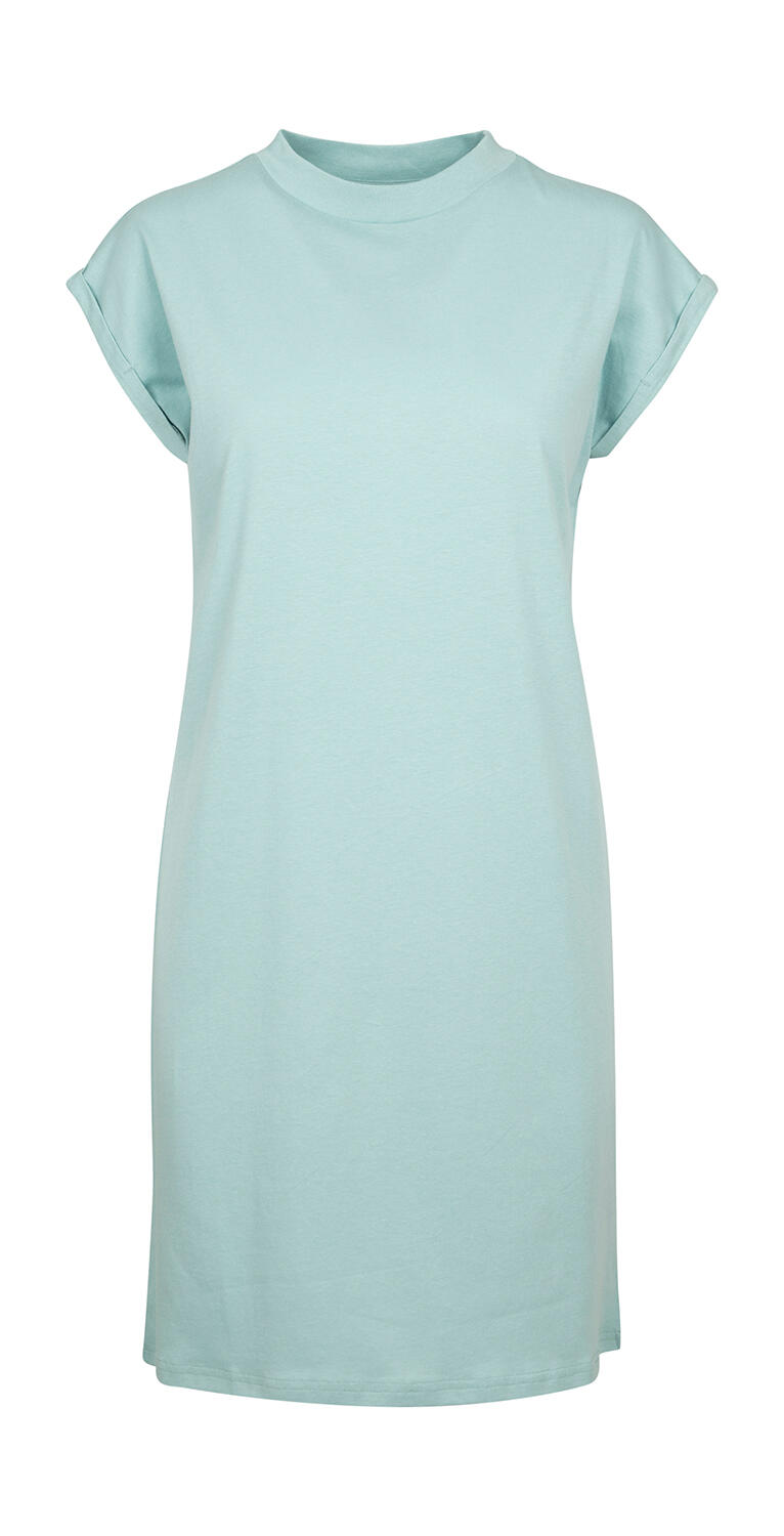 Ladies Turtle Extended Shoulder Dress Blue Mint