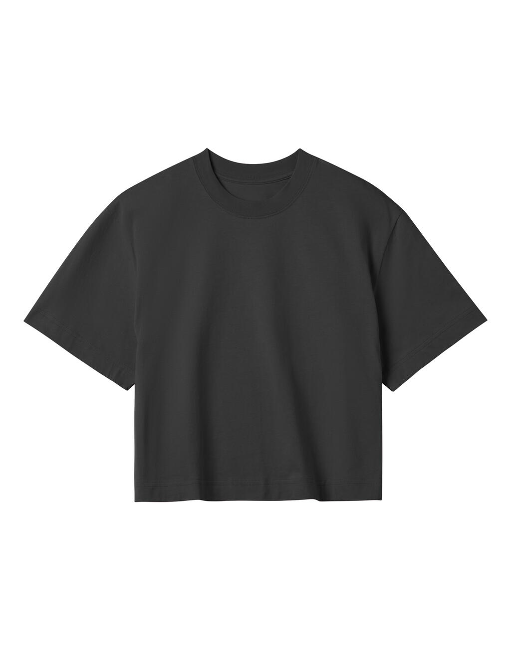 Womens Crop Top Off Black